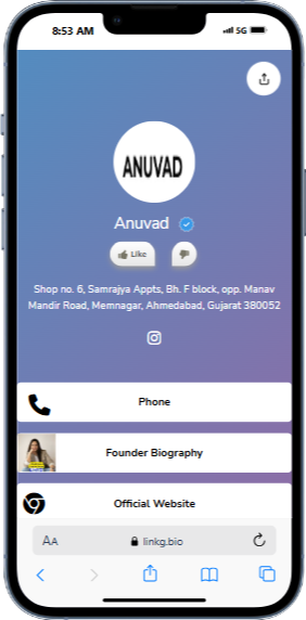 Anuvad Business Bio Profile